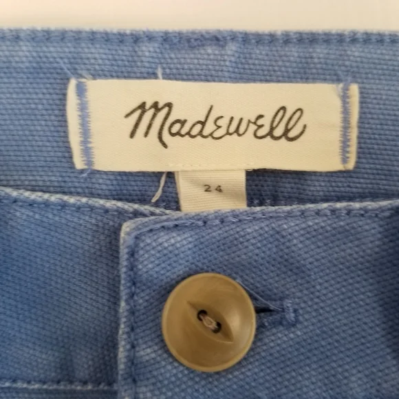 Madewell Wide Leg Crop Jeans Pants Button-fly Size 24 - Picture 5 of 7